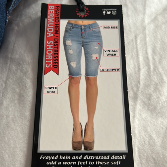 Denim Capri Bermuda short - Picture 3 of 5